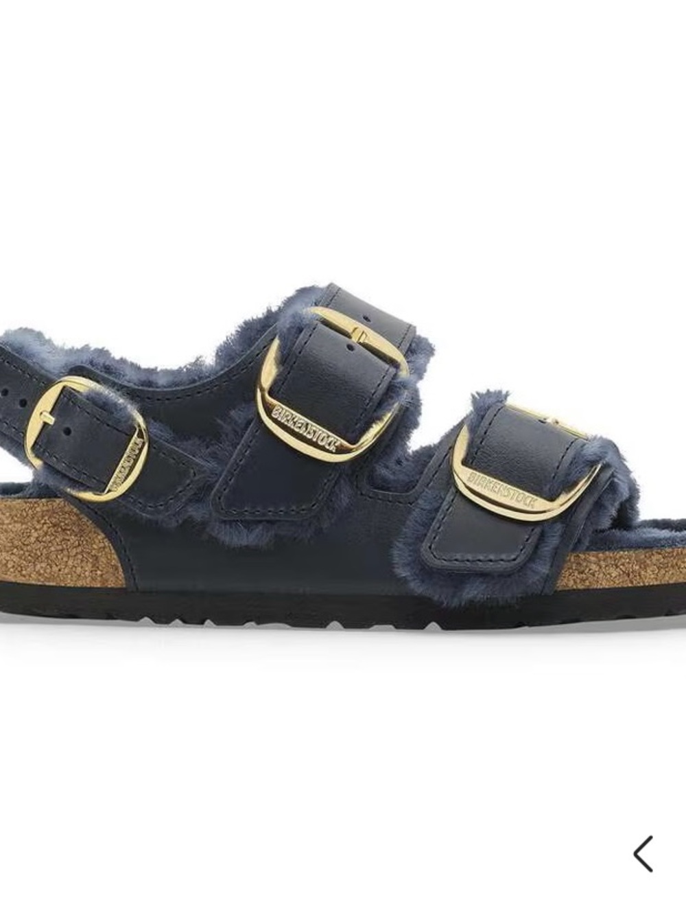 Birkenstock Milano Big Buckle Shearling Oiled Leather Midnight Blue SZ 8 NIB - Picture 4 of 9